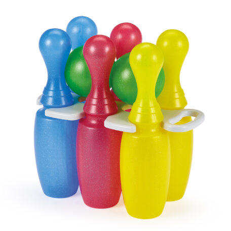 Jeu de 6 quilles de bowling pailletées 23 cm